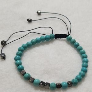 🆕️ Turquoise beaded breaded bracelet
